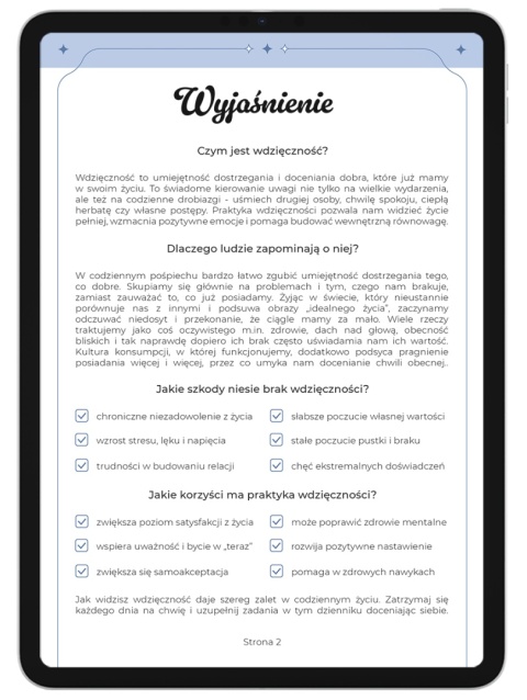 Zestaw Dziennik Wdzięczności, Dziennik Pracy z Cieniem i Planner Dniowy | PDF